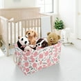 thumbnail image 4 of ZUEXT Floral Collapsible Laundry Hamper, Pink Rose, 4 of 8