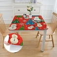 thumbnail image 2 of HAOXIT Christmas Christmas Table Cloth Rectangle Red s, Tree Print Party Decoration Christmas Table Cover 46*46, 2 of 8
