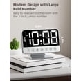 thumbnail image 2 of Odokee Despertadores digitales para dormitorios: Atenuador de brillo número 5 grande y atrevido - Fácil de leer en toda la habitación - 5 sonidos de alarma 8 luces nocturnas - Plata, 2 of 5
