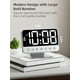 thumbnail image 2 of Odokee Despertadores digitales para dormitorios: Atenuador de brillo número 5 grande y atrevido - Fácil de leer en toda la habitación - 5 sonidos de alarma 8 luces nocturnas - Plata, 2 of 5