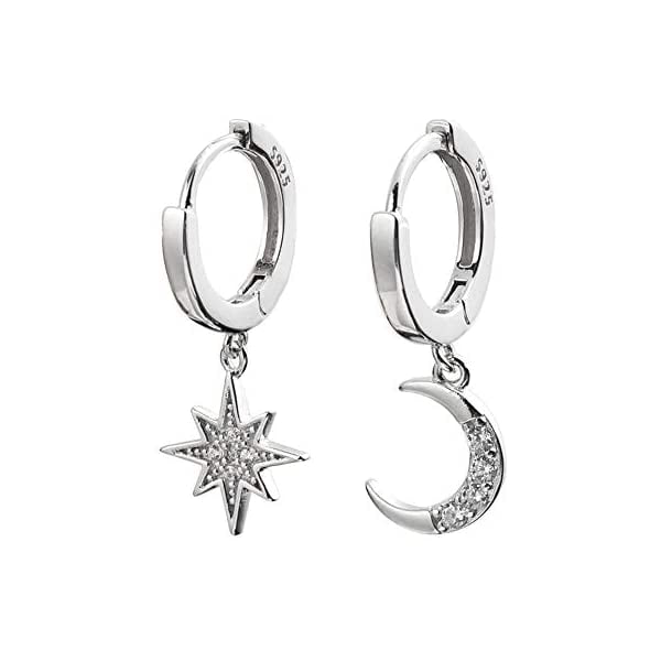 Sterling Silver Moon Mini Earrings