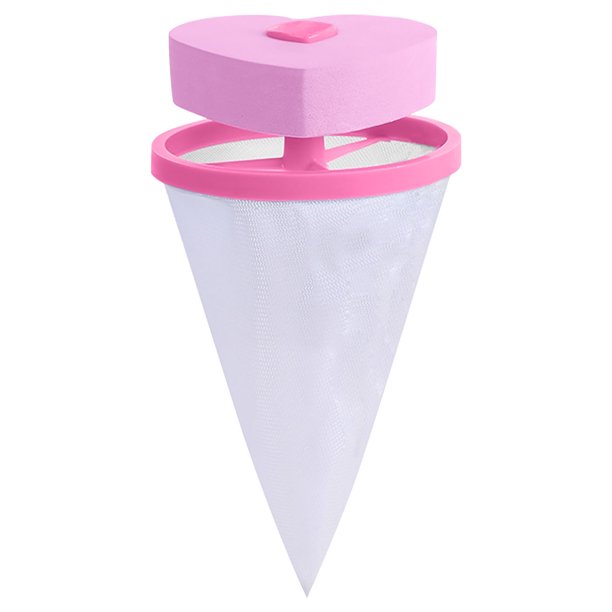 Bolsa de malla para filtro de lavadora LWZWM 2024 (liquidación, nueva, con forma de corazón) para limpiar residuos y pelos (#2 rosa, ABS)