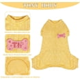 thumbnail image 3 of TONY HOBY Dog Pajamas, Knitted Dog Jumpsuit Onesies, 4 Legged Dog Pajamas Pet Clothes for Small Medium Dog (Yellow, S), 3 of 7