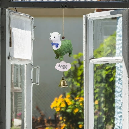 

〖CFXNMZGR〗Home Decor Wind Chimes Creative Log Cabin Wind Chimes Student Bedroom Color Wooden Room Pastorals Pendant