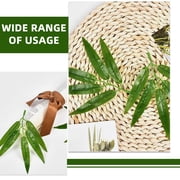 HOMEMAXS 60 Pcs Plastic Bamboo Leaves Fake Artificial Large Simulation Green