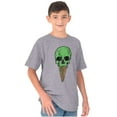 thumbnail image 5 of Cool Melting Skull Ice Cream Cone Crewneck T Shirts Boy Girl Teen Brisco Brands L, 5 of 5
