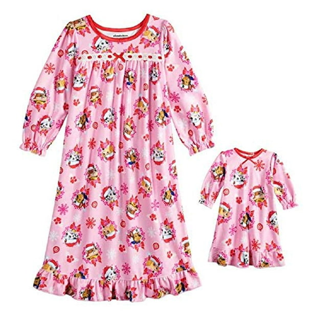 Paw Patrol Skye, Chase, Marshall & Rubble Granny Nightgown & Doll Nightgown - Toddler Girl (3T