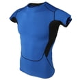 thumbnail image 4 of Los Hombres De Compresión De Gimnasia De Los Deportes De La Aptitud De Ciclismo Tops Atlética Camiseta Azul M Salvador Athletic Apparel, 4 of 9