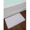 thumbnail image 2 of Abstract Bath Mat, Classic Pattern of Monochrome Style Rhombus and Horizontal Streaks, Plush Bathroom Decor Mat with Non Slip Backing, 29.5" X 17.5", Blue Violet and White, by Ambesonne, 2 of 2