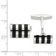 thumbnail image 3 of Auriga Fine Jewelry 925 Sterling Silver Onyx Cufflinks for Men, 3 of 4