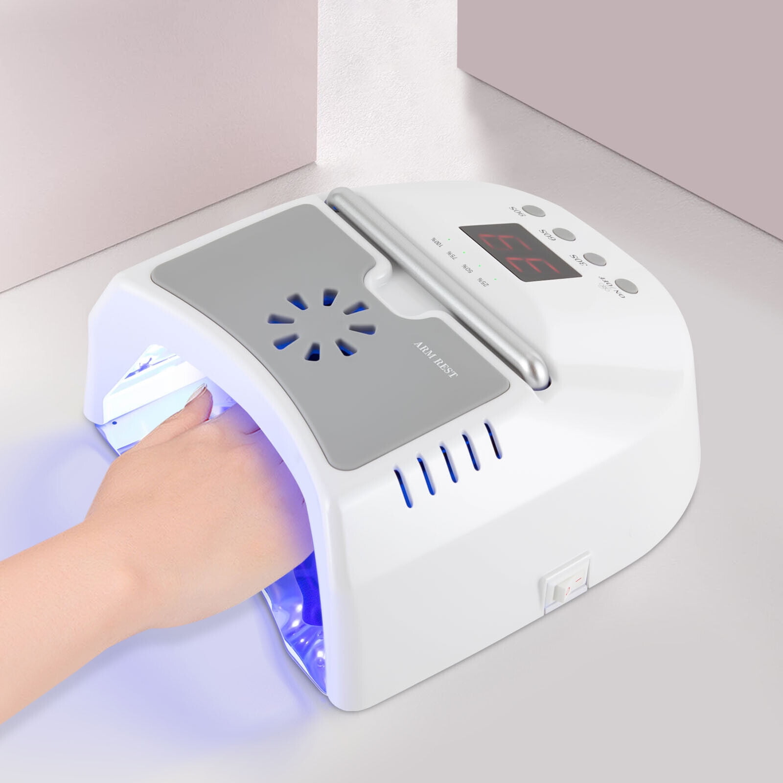 DENEST UV LED 72W Rechargeable Cordless Professional Dryer Gel Nail Polish Curing Lamp