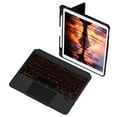 thumbnail image 1 of Graflsoa Clavier Rétroéclairé Bluetooth Détachable avec Pavé Tactile et Fente pour Stylet, Compatible avec iPad 10.2 Pouces 2019/2020/2021, iPad Pro 10.5 Pouces, iPad Air 3 10.5 Pouces, Étui TPU Noir, Chargement Type-C, Batterie 450mAh, 1 of 6