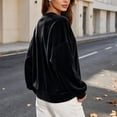 thumbnail image 6 of Enjoytime Crewneck Sweatshirts Women Long Sleeve Velvet Pullover Tops Solid Trendy Casual Soft Oversized Sweatshirt, 6 of 8