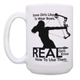 thumbnail image 2 of ThisWear Hunting Gift Set Some Girls Like to Wear Bows Real Girls Know How to Use Them Archery Gifts for Women Archery Mug 2 Pack 15oz Coffee Mugs, 2 of 4