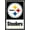 Black Framed Version, variant on NFL Pittsburgh Steelers - Logo 21 Wall Poster, 14.725" x 22.375", Framed