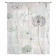 thumbnail image 2 of Dandelion Green Botanical Sheer Curtains 108" Extra Long, Vintage Watercolor Floral Light Filering Curtains, Privacy Drapes Simi Floor to Veiling Curtain for Living Room Bedroom Window Treatment, 2 of 9