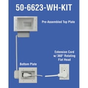 Datacomm Electronics 50-6623-WH-KIT Flat Panel TV Cable Organizer Kit With Duplex Power Solution