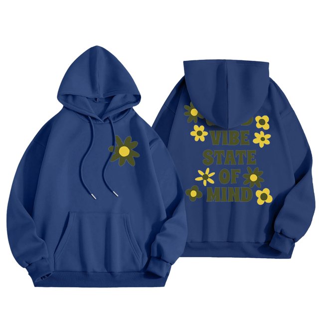 WEAIXIMIUNG Mama Sweatshirt Plus Size Ladies Fashion Hooded Letters Printing Printing Hoodies Leisure Blouse