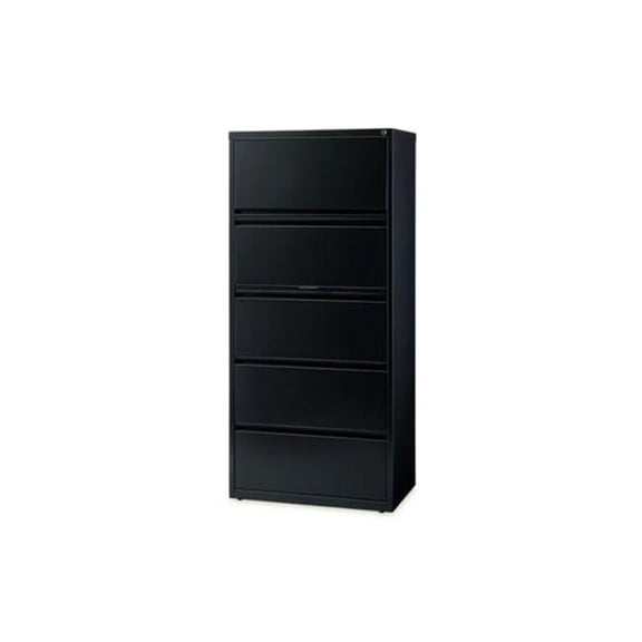 Alera ALEHLF3067BL 30 x 18.62 x 67.62 in. Lateral File - Five Legal - Letter-A4-Size File Drawers - Black