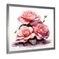 thumbnail image 2 of Designart "Stacked Rose on Spiritual Stones in Pink III" Floral Framed Wall Art Decor - Traditional Pink Rose Entryway Framed Wall Art, 2 of 6