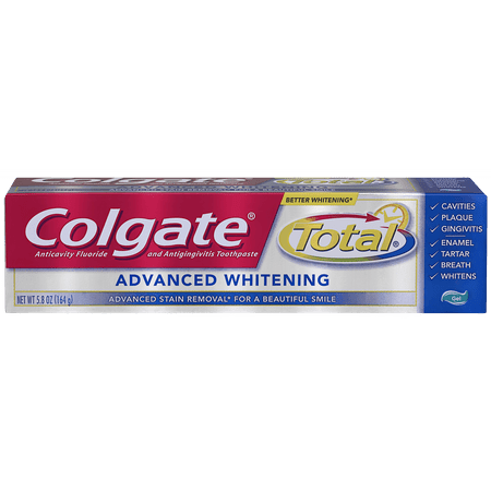(2 pack) Colgate Total Advanced Whitening Toothpaste, Gel - 5.8 (Best Drugstore Whitening Toothpaste)