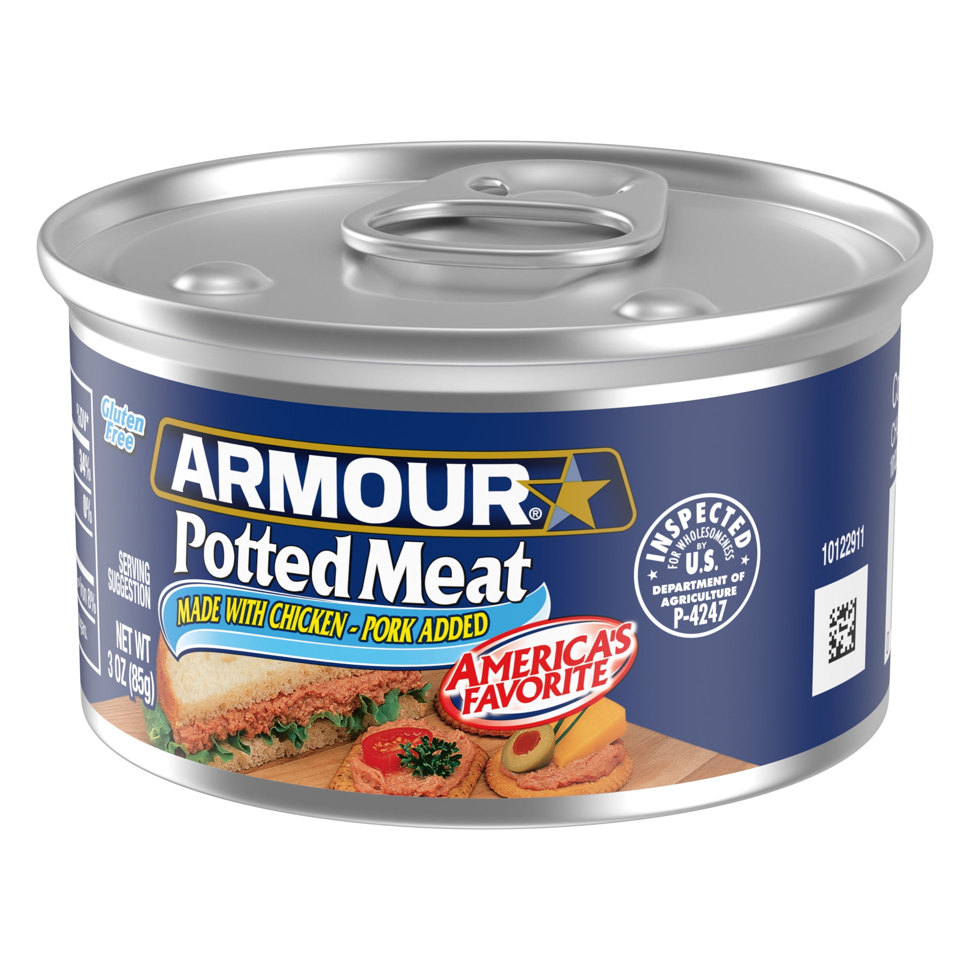 (2 pack) Armour Chicken & Pork Potted Meat, 10g Protein Per Serving, 3 oz Can