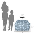 thumbnail image 3 of Floral Rectangle Pouf, Illustration of Rose Flowers Blossoms in Monochrome Art, Under Desk Foot Stool for Living Room Office Ottoman with Cover, 25", Blue Grey Blue, by Ambesonne, 3 of 4
