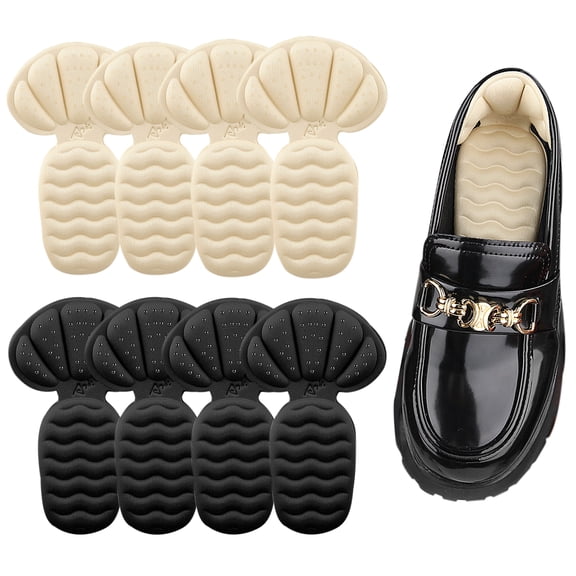 Heel Pads for Shoes(4 Pairs), Shoe Heel Inserts, Soft Heel Grips or Inserts for Big & Loose Shoes, Back Heel Cushion Pads for Shoe Too Big Men Women, Stop Heel Slip and Blister, Improving Shoe Fit