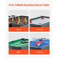 thumbnail image 2 of KFFKFF 4-in-1 Combo Game Table Set, 48" Air Hockey Table, Multi Combination Table with Air Hockey, Pool Billiard, Foosball, Ping Pong, Pushers & Pucks, 2 of 9