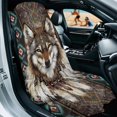 thumbnail image 2 of FOR U DESIGNS Tribal Wolf Geometric Aztec Print Car Seat Cover Multi Purpose Running Towel for Outdoor Sport Gym Beach Universal Fit Car Towel Seat Cover with Storage Bag, 2 Pack, 2 of 7