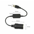 thumbnail image 3 of USB A Male to 12V Car Power Socket Female Adapter Converter Cable, 3 of 6