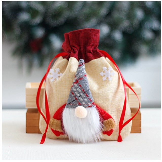 XWSHYW Almacenamiento de Papel para Envolver Regalos. Bolsa de Regalo y Calcita Navideñas de Moda, Patrón Navideño, Decoración Navideña, Perno de Regalo