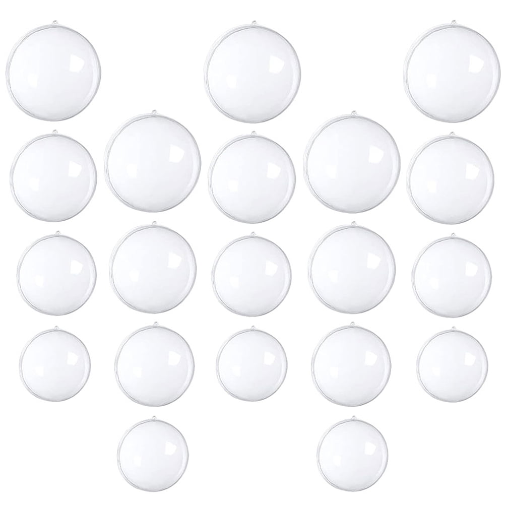 Dytern Xmas 40pcs DIY Clear Plastic Fillable Balls Ornament Christmas Balls for DIY Crafts Decoration