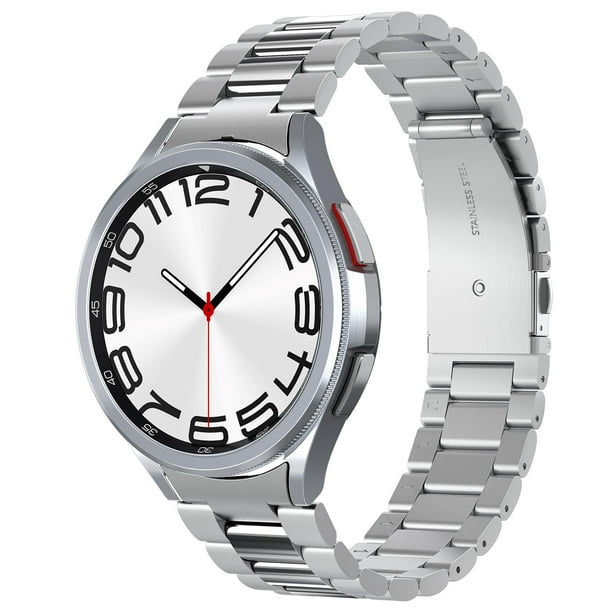 Correa Spigen Modern Fit 316L para Samsung Galaxy Watch 6 Classic de 47 mm, color plateado