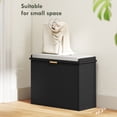 thumbnail image 3 of HOMCOM Shoe Bench with Padded Seat Cushion and Flip-Drawer, Entryway Bench Holds up to 265lb, 24.4x10.2x18.7 Inches, Black, 3 of 9