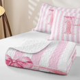 thumbnail image 4 of Manfei Modern Geometric Pattern Bed Spread Queen,Pink Personalized Letter P Gifts Queen Coverlet Set,3-Piece,1 Quilt and 2 Pillowcases, 4 of 7