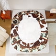 thumbnail image 5 of Castle Fairy Teens Adults Farmhouse Animal Horse 4 Pieces Queen Sheet Sets,Boho Aztec Ultra Soft Flat Sheet,Abstract Cow Print Queen Fitted Sheet,Luxury Bedroom Decor, 5 of 7