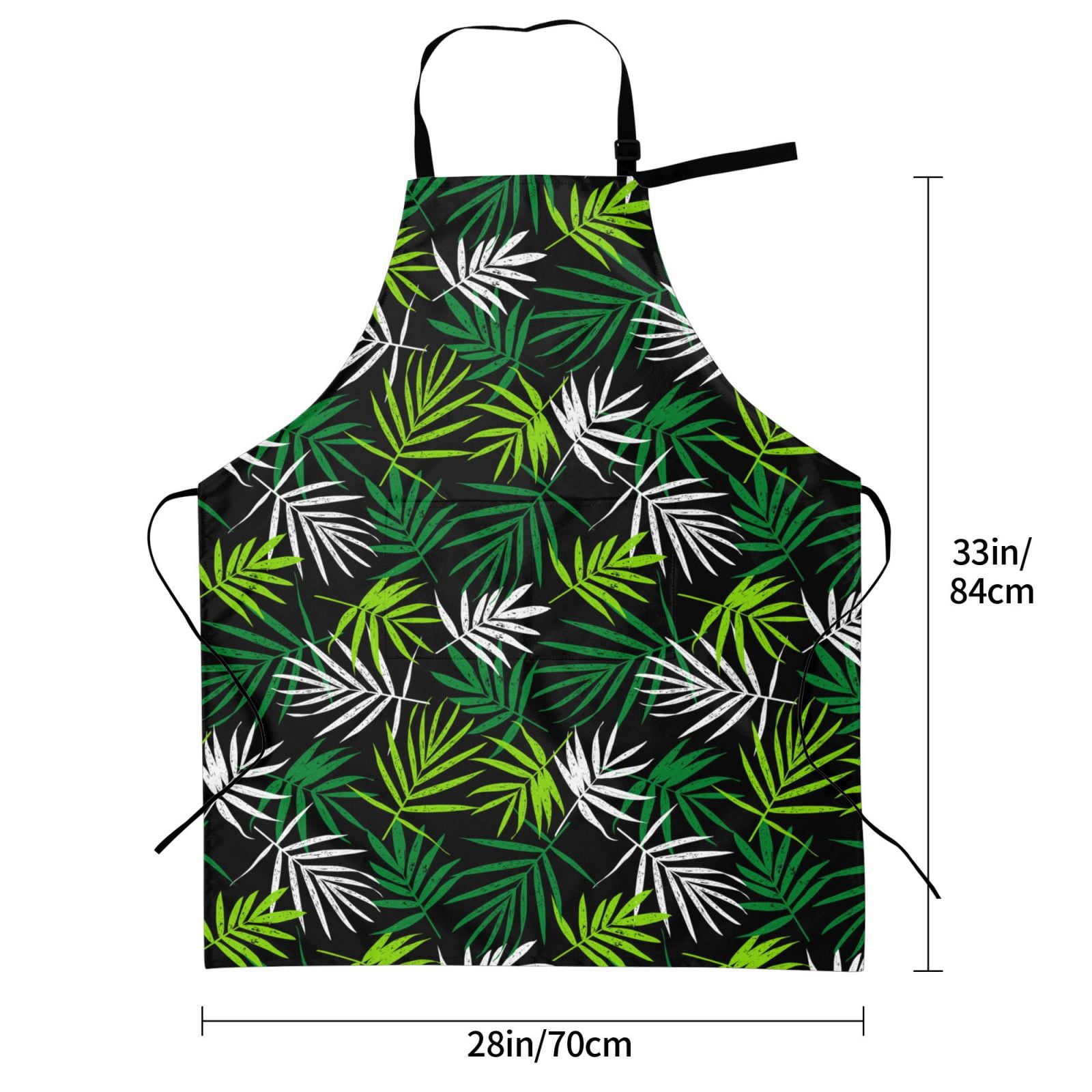 Kdxio Tropical Leaves1 Apron with Pockets Adjustable Kitchen Aprons for Men Women Waterproof Aprons for Cooking,Drawing,Crafting, Baking Household Cleaning