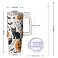 thumbnail image 2 of Halloween Tumbler 30 oz with Handle and Straw Haunted Ghost Travel Cup Halloween Birthday Gifts for Women Insulated Mug, 2 of 5