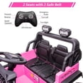 thumbnail image 5 of Shininglove 2 Seats Battery Powered Electric Truck, 24V 9Ah Kids Ride on Car with 20inch Extra Wide Seat Gifts for 3-8 Years Girls, Pink, 5 of 7