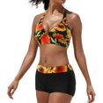 thumbnail image 1 of Traje de baño de bikini para mujer, conjunto de bikini push up con control de abdomen, parte inferior de bikini de cintura alta, traje de baño tankini con pantalones cortos, trajes de baño, 1 of 7