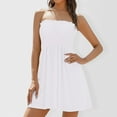 thumbnail image 2 of Women's Summer Casual Dress Strapless Tube Top with Ruffles for Beach Cover Up Womens Casual Trendy Midi Dresses, 2 of 4
