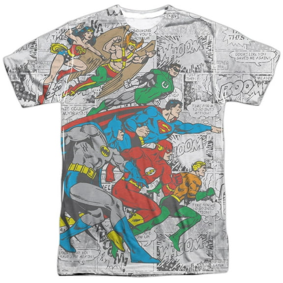 DC Comics Men's Face Off Sublimation T-shirt XX-Large White