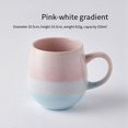 thumbnail image 4 of 520Ml Simple Gradient Color Mug Ceramic Coffee Milk Handle Mug Drinking Oats Cup Water Juice Teacup,Tawny, 4 of 9