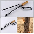 thumbnail image 4 of TABLZONE Black Campfire Log Tongs for Fireplace Wood Handling, Fire Pit Tool, 1 Pack, 4 of 6