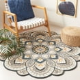 thumbnail image 2 of SAFAVIEH Novelty Mordikai Floral Area Rug, Beige/Navy, 7' x 7' Round, 2 of 7