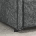 thumbnail image 5 of Kumix Twin Size Daybed with Trundle, Upholstered Tufted Sofa Bed with Waved Shape Arms for Boys and Girls Teens Guest, Upholstered Tufted Daybed Frame for Bedroom, Noise-Free, Easy Assembly, Grey, 5 of 7