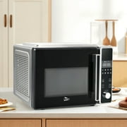 Uten Stainless Steel Countertop Microwave Oven, Digital Touchscreen with Presets, 0.85 Cu Ft, 1800W Fast Cooking, Silver