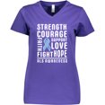 thumbnail image 3 of Inktastic ALS Awareness Strength Courage Support Women's V-Neck T-Shirt, 3 of 5