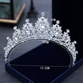 thumbnail image 2 of Jewelry Birthday Party Bride Headbands Bridal Hair Accessories Princess Rhinestone Crown with Combs Silver Tiara Crown Crystal Headband STYLE 3, 2 of 8